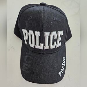 Black Baseball Cap - Police